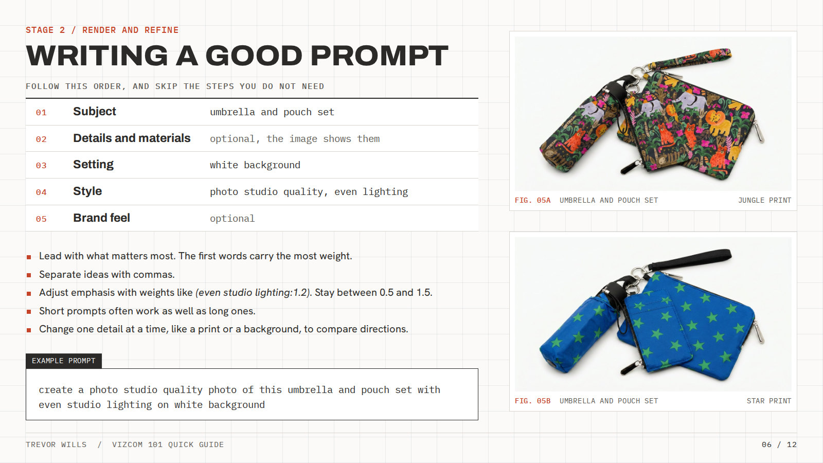 Vizcom 101 guide, page 6: Writing a good prompt