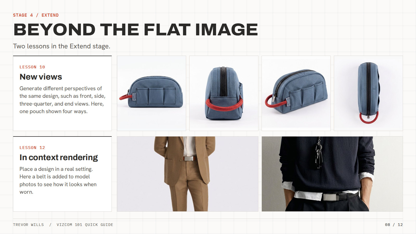 Vizcom 101 guide, page 8: Beyond the flat image, new views and in-context rendering