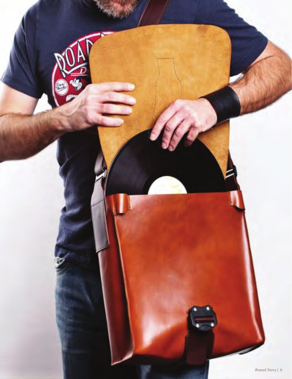 Leather messenger bag