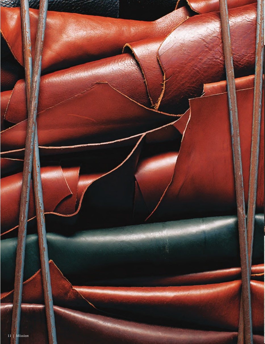Leather and wallet detail