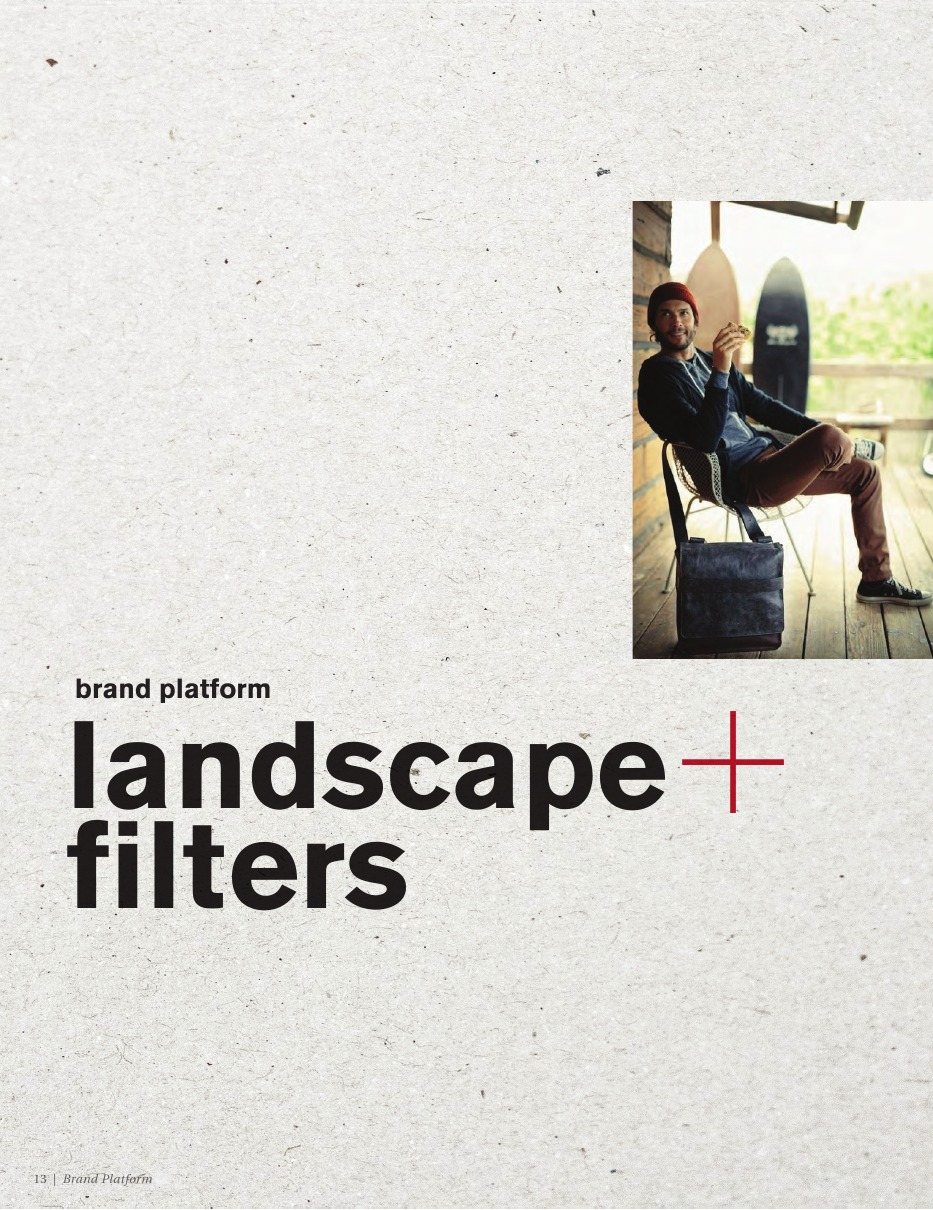 Brand platform divider: landscape + filters