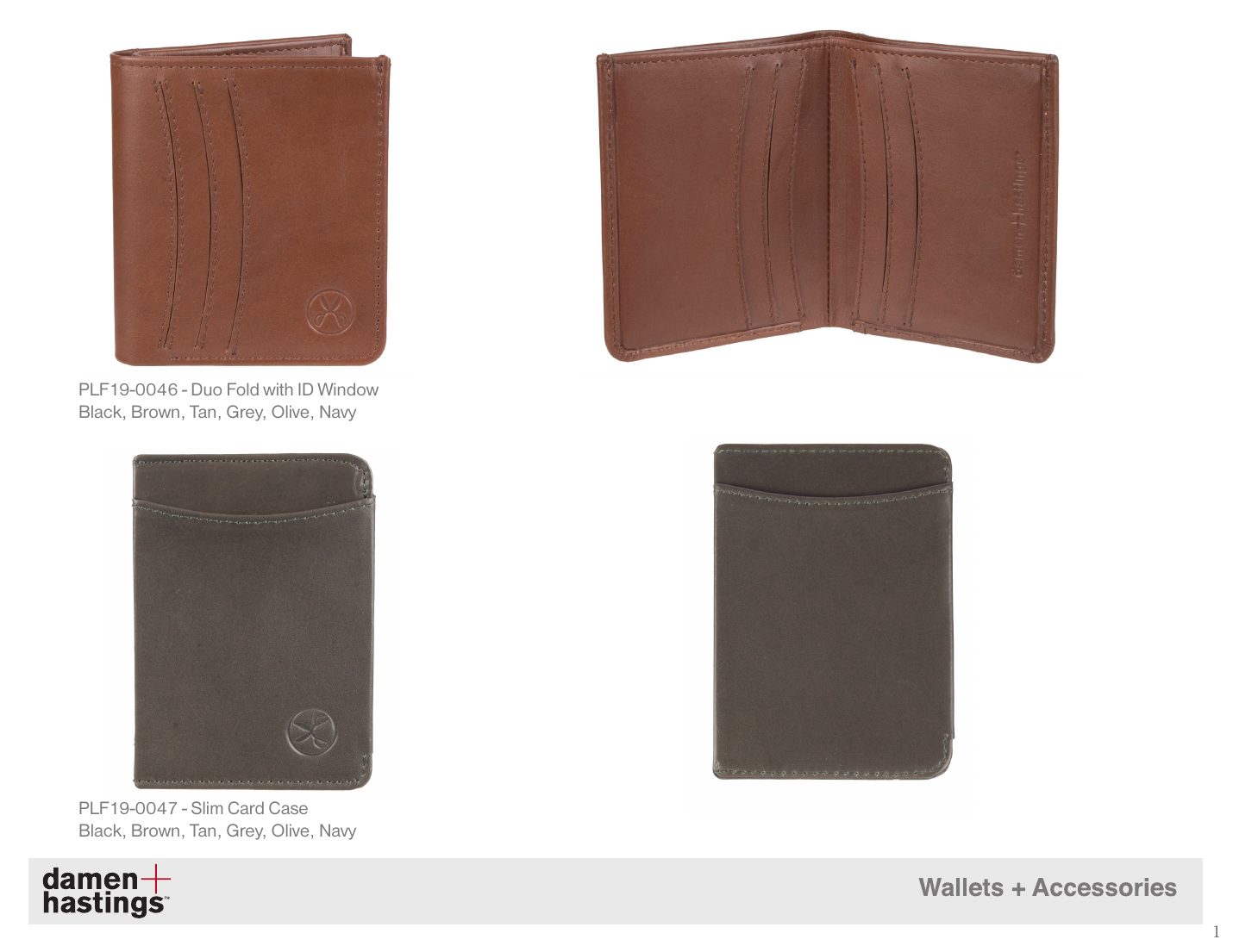 Kohl’s line list: bifolds and slim card case