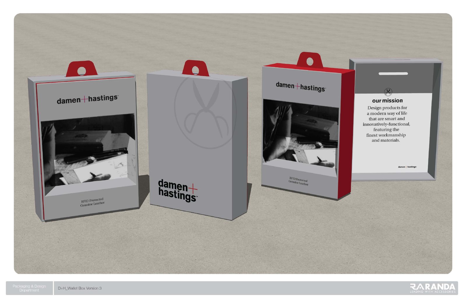 Rendering of gift box packaging