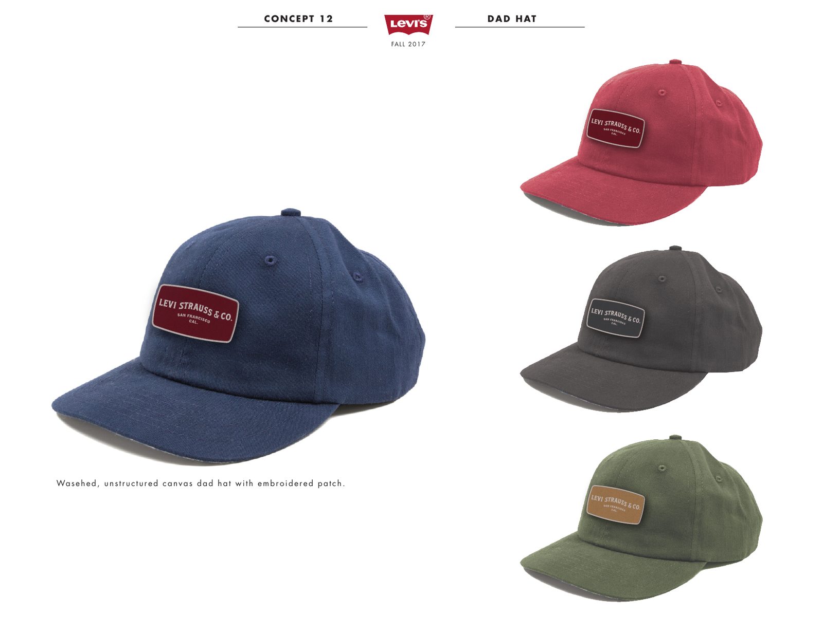 Levi’s concept: washed canvas dad hat with patch