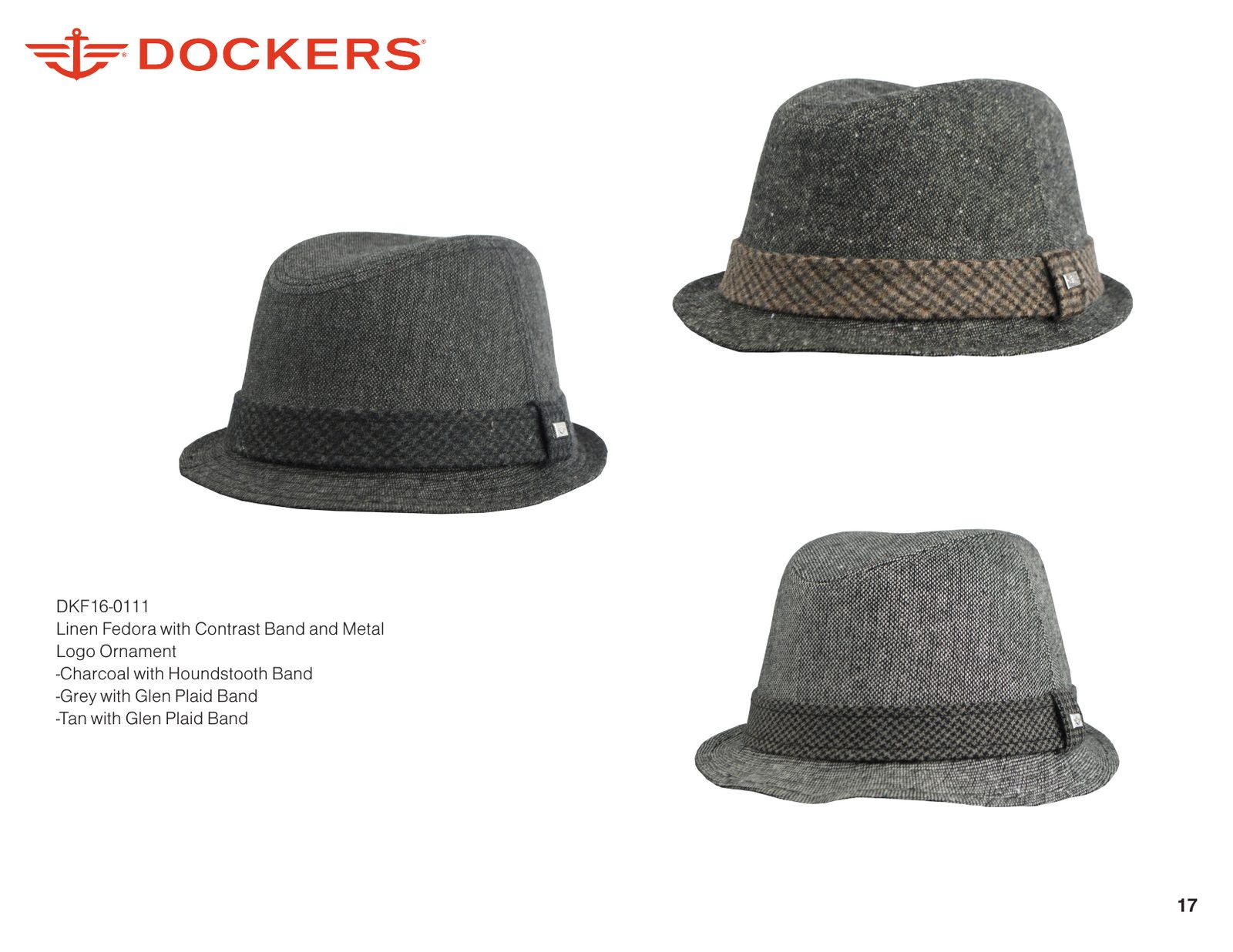 Dockers fedora samples with contrast bands