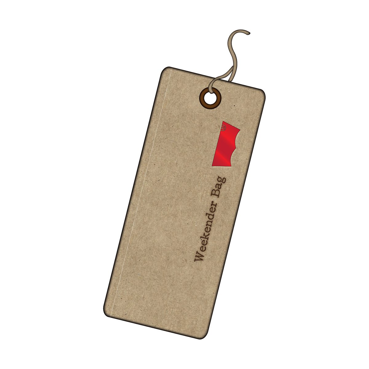 Luggage-style hang tag for bags