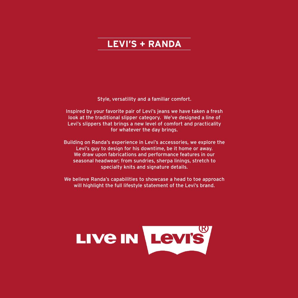 Levi’s + Randa introduction page