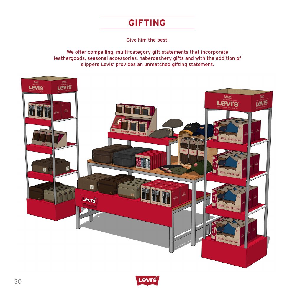 Gifting: multi-category Levi’s gift fixture