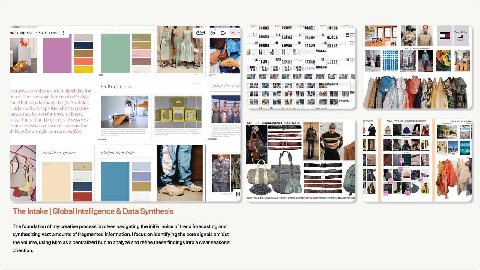 Trend research and mood boarding