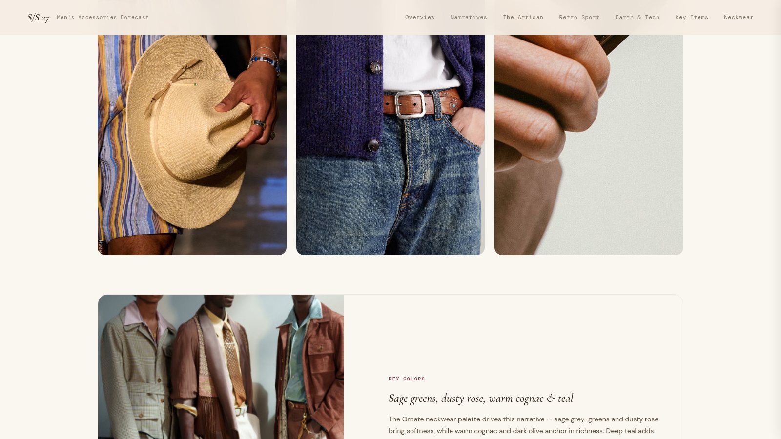 S/S 27 trend narrative details