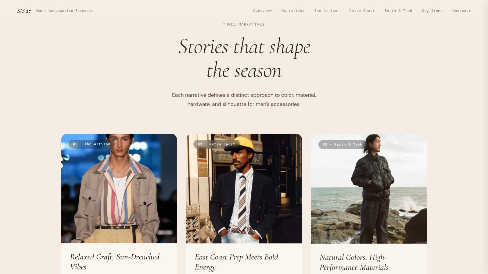 S/S 27 three trend narratives