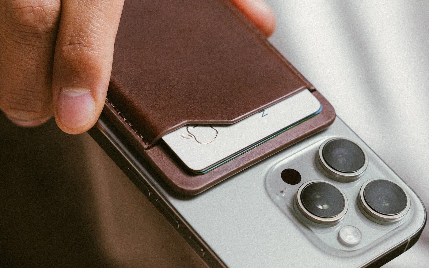 MagSafe card holder on a phone