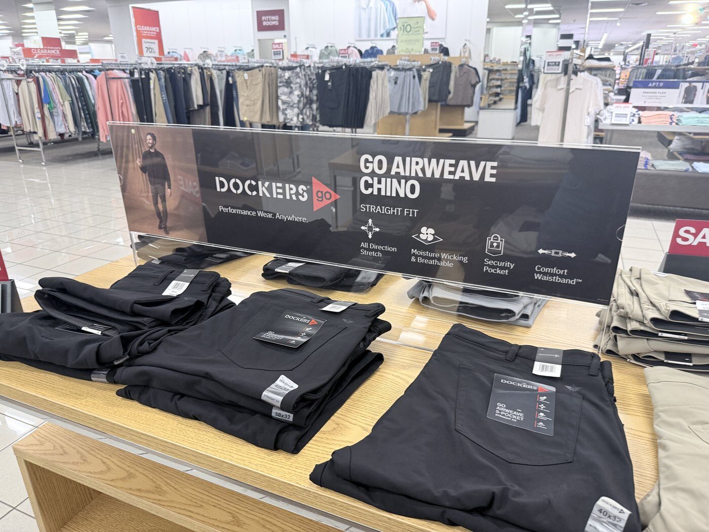 Branded table signage at retail